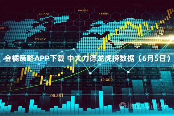 金橘策略APP下载 中大力德龙虎榜数据（6月5日）